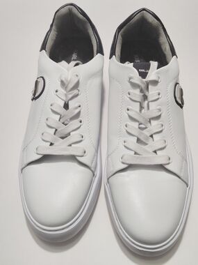 KARL LAGERFELD Men's Paris Karl Head Black and White Sneakers Size 10.5M